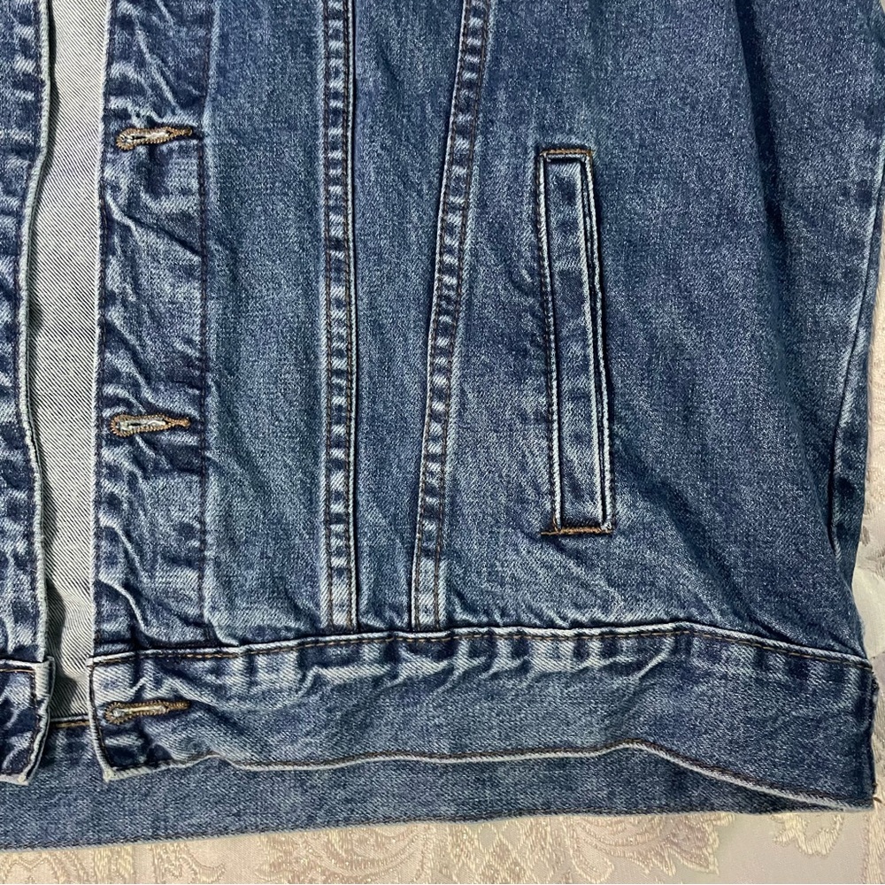 THE MET Dragon Embroidered Sleeve Denim Jacket - Picture 4 of 8